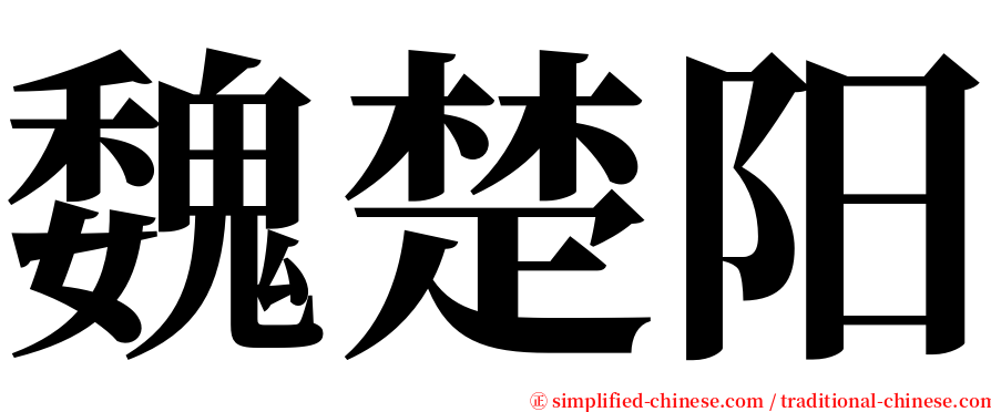 魏楚阳 serif font