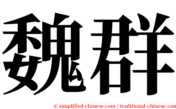 魏群 serif font