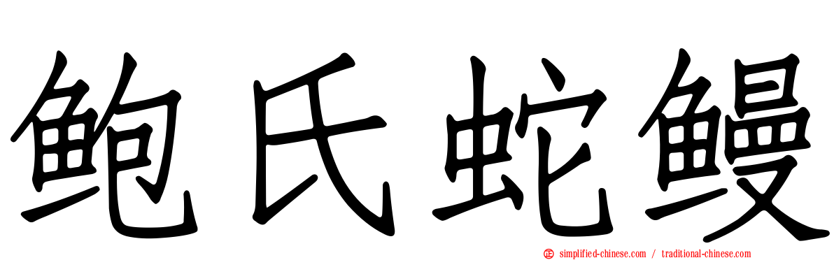 鲍氏蛇鳗