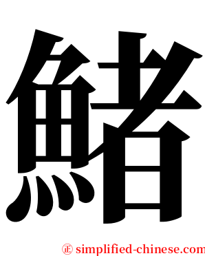 鯺 serif font