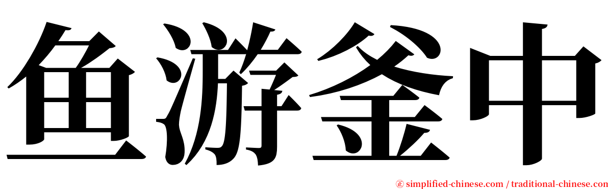 鱼游釜中 serif font