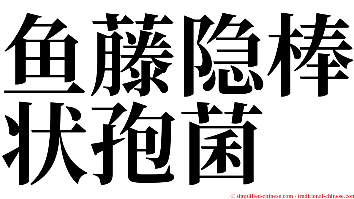 鱼藤隐棒状孢菌 serif font