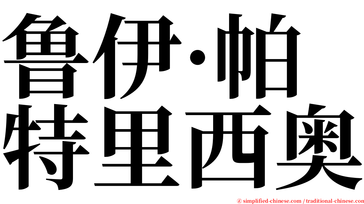 鲁伊·帕特里西奥 serif font