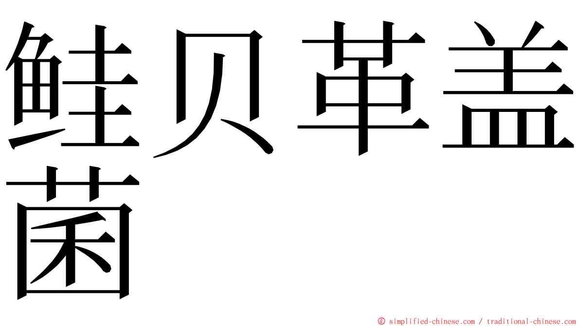 鲑贝革盖菌 ming font