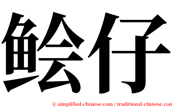 鲙仔 serif font