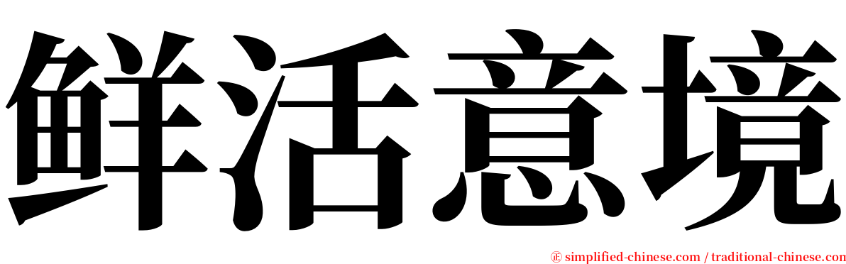 鲜活意境 serif font