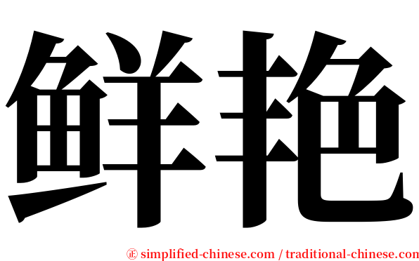 鲜艳 serif font