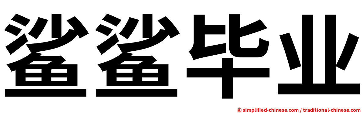 鲨鲨毕业