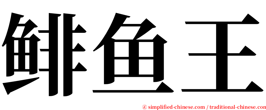 鲱鱼王 serif font