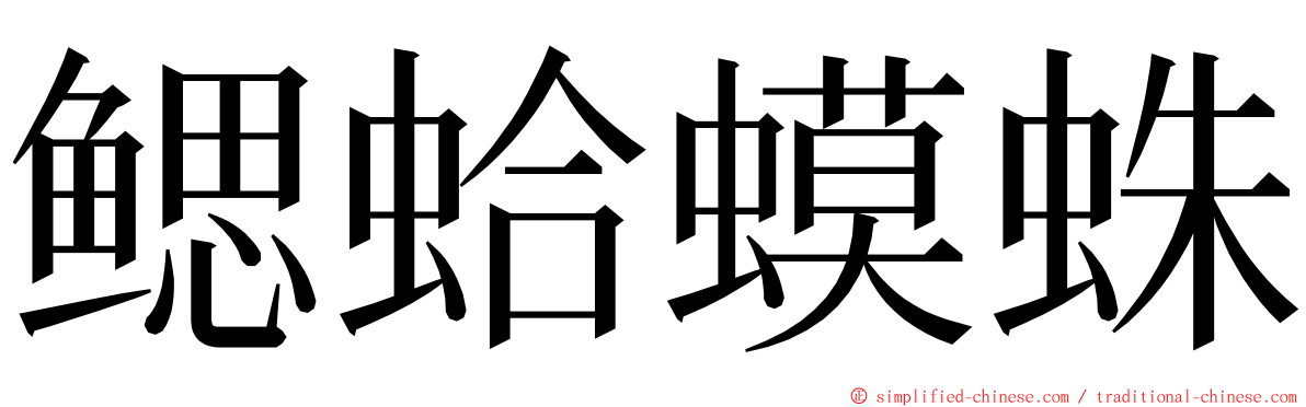 鳃蛤蟆蛛 ming font