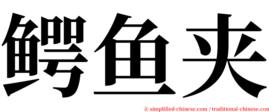 鳄鱼夹 serif font