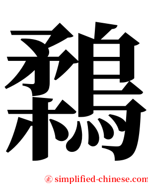 鶔 serif font