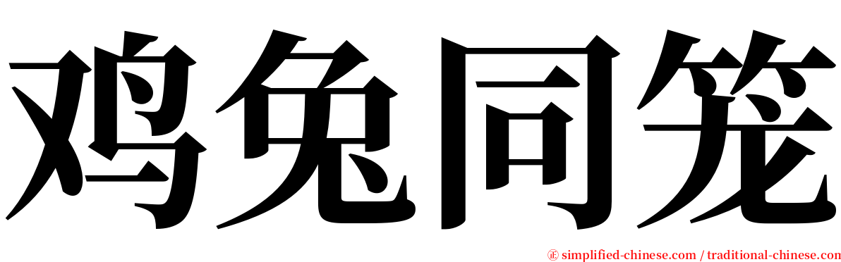 鸡兔同笼 serif font