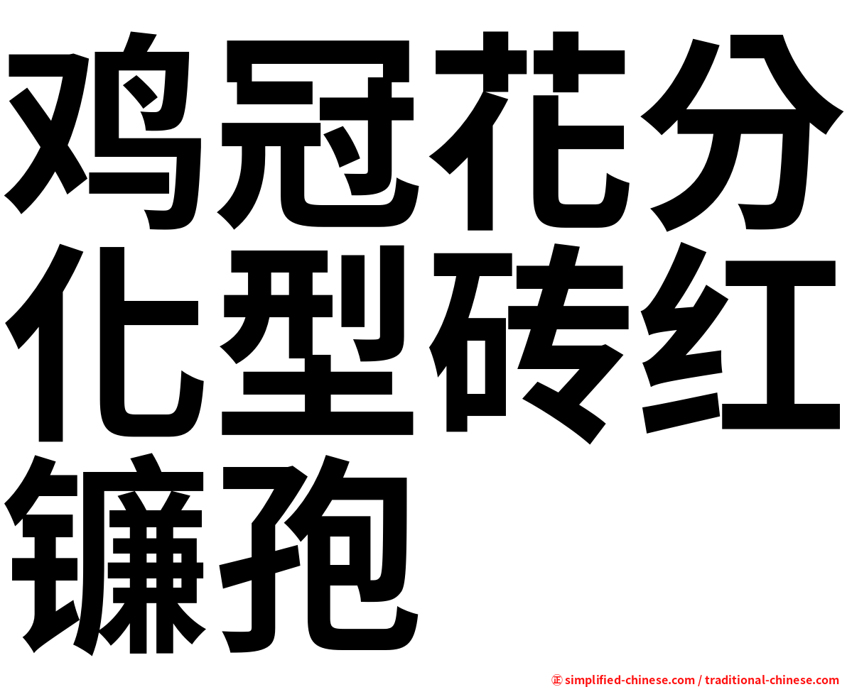 鸡冠花分化型砖红镰孢