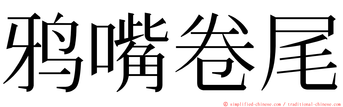 鸦嘴卷尾 ming font