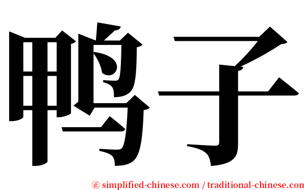 鸭子 serif font