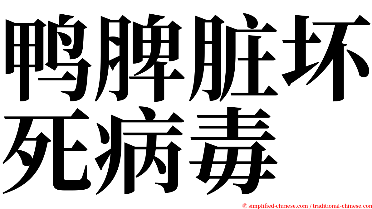 鸭脾脏坏死病毒 serif font