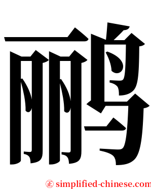 鹂 serif font