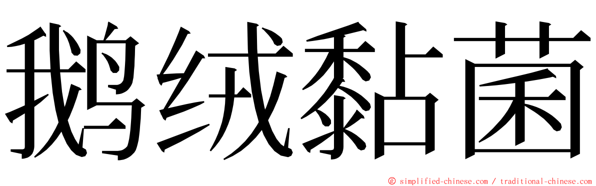 鹅绒黏菌 ming font