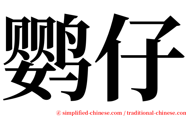 鹦仔 serif font