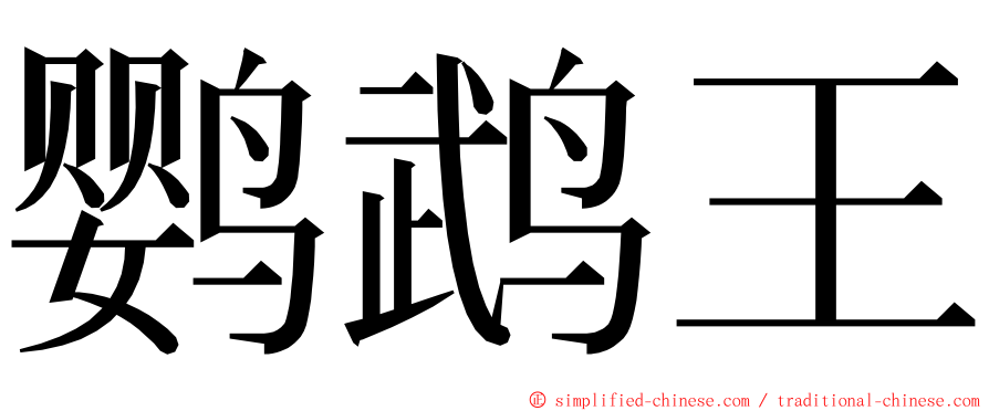 鹦鹉王 ming font