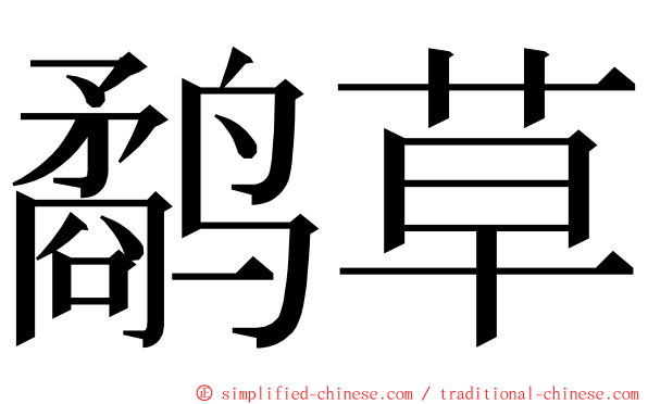 鹬草 ming font