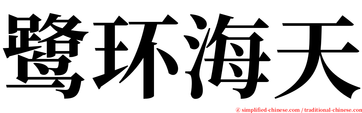 鹭环海天 serif font