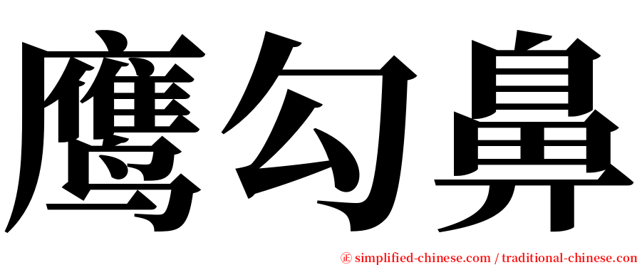 鹰勾鼻 serif font