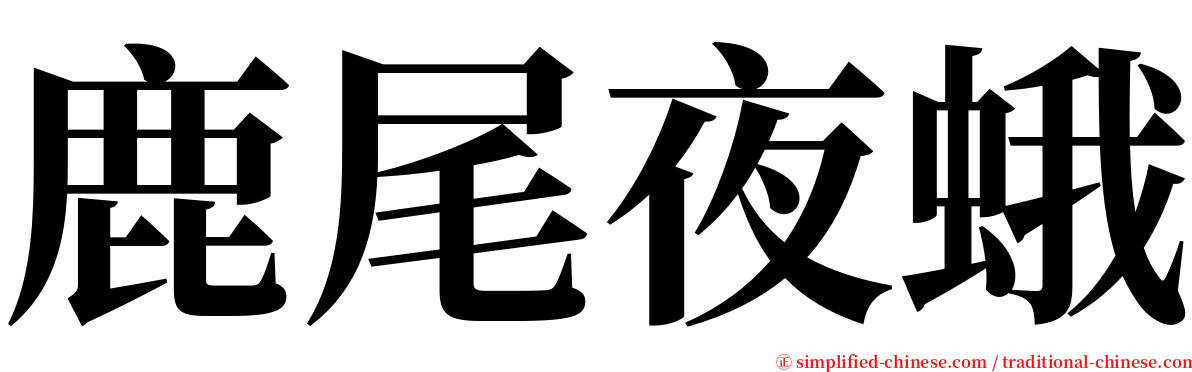 鹿尾夜蛾 serif font