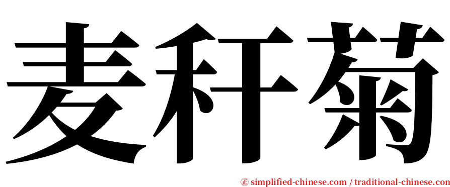 麦秆菊 serif font