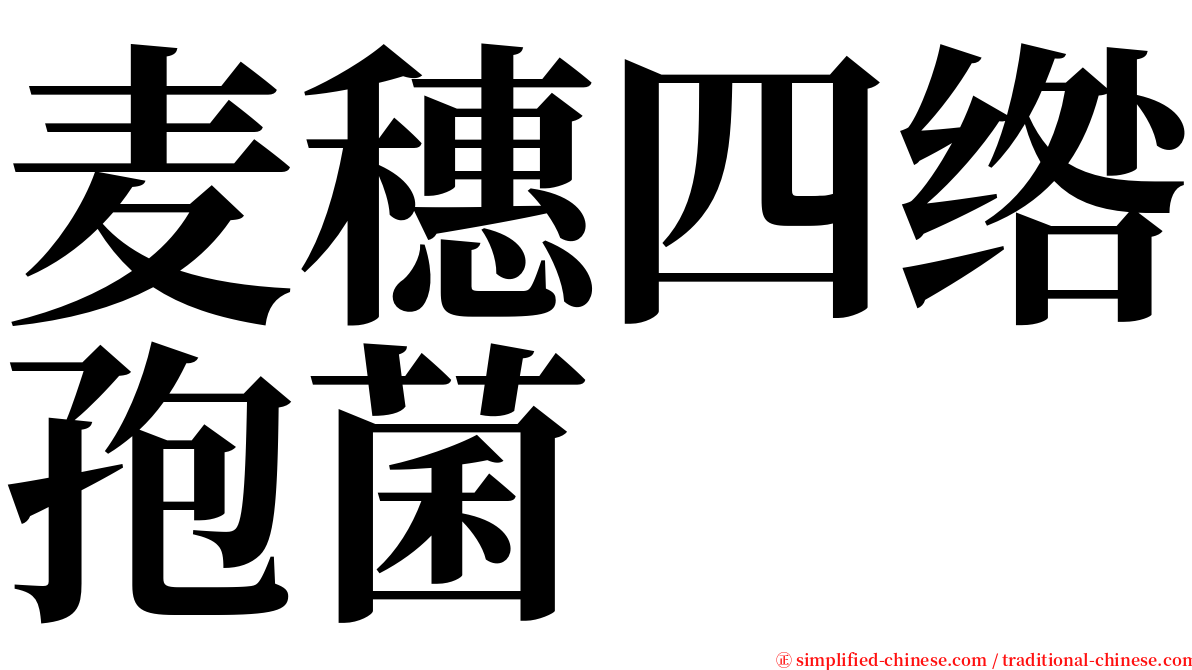 麦穗四绺孢菌 serif font