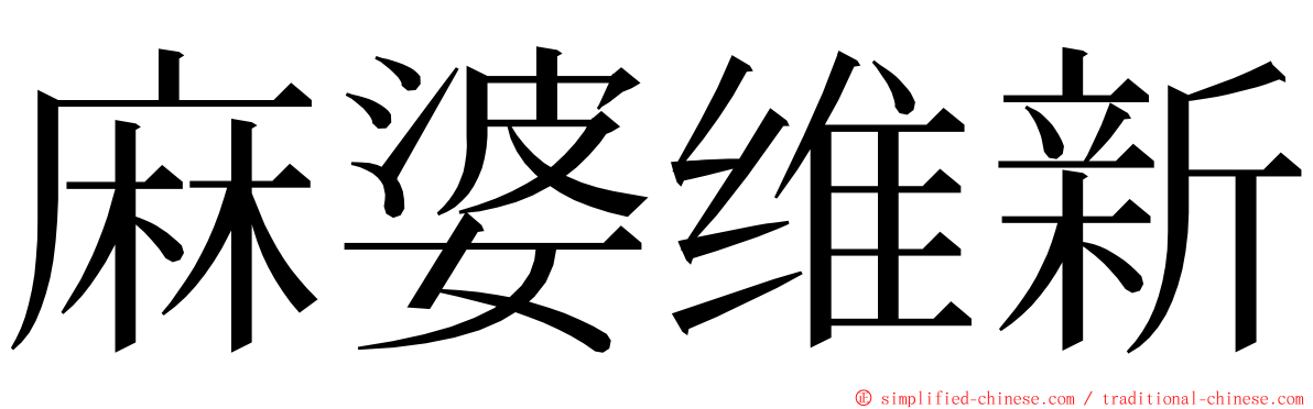 麻婆维新 ming font