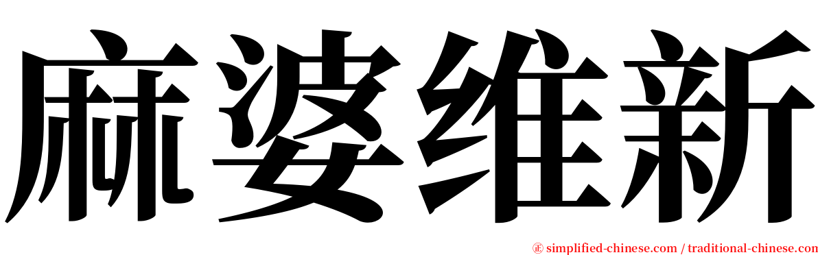 麻婆维新 serif font