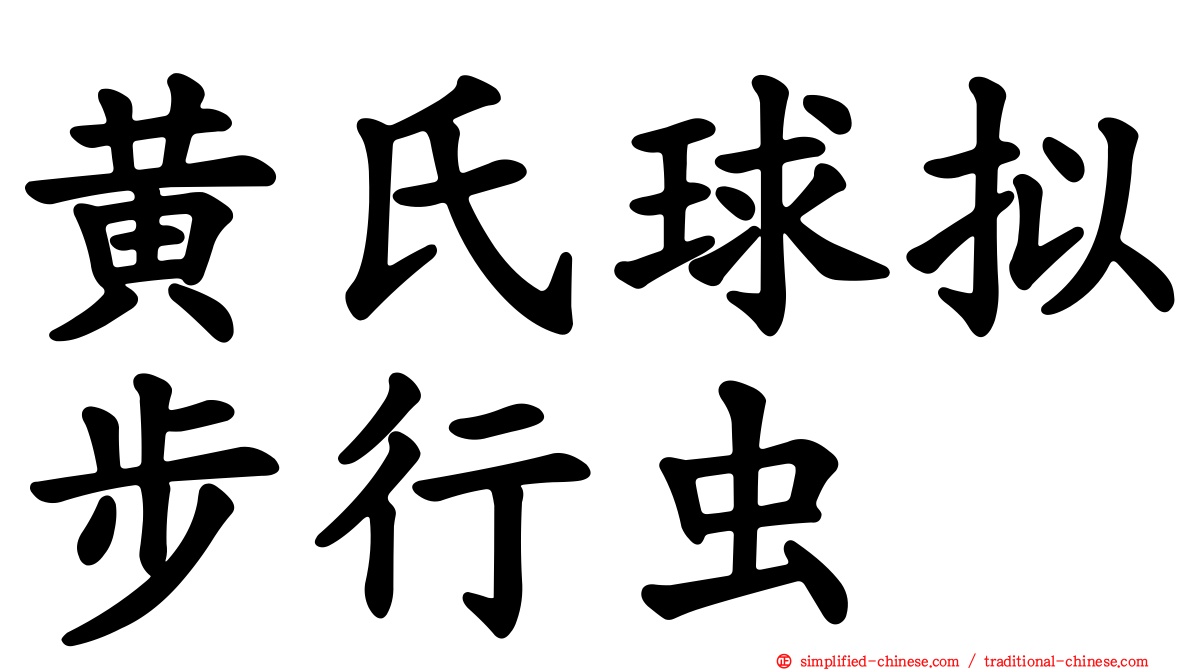 黄氏球拟步行虫