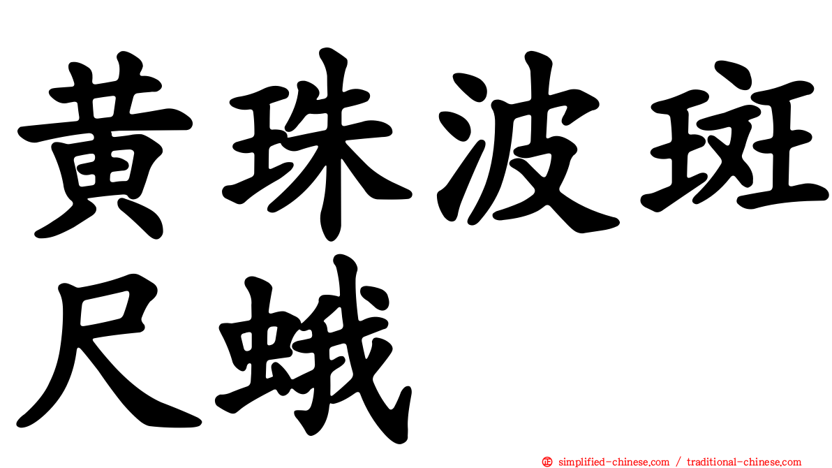 黄珠波斑尺蛾
