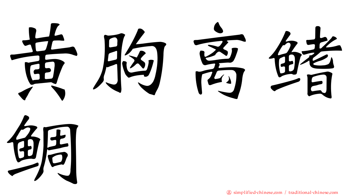 黄胸离鳍鲷