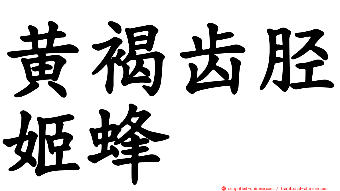 黄褐齿胫姬蜂