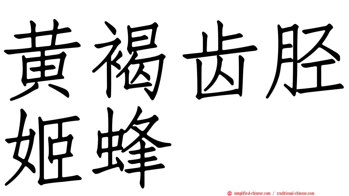 黄褐齿胫姬蜂