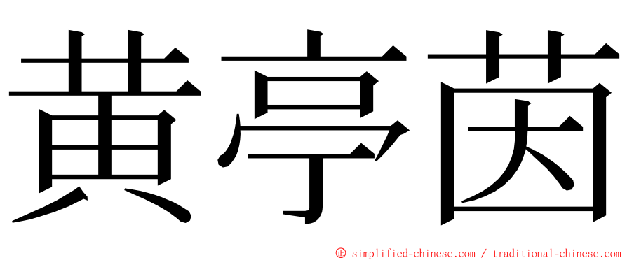 黄亭茵 ming font