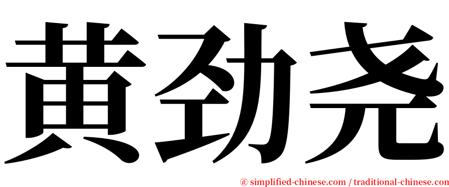 黄劲尧 serif font