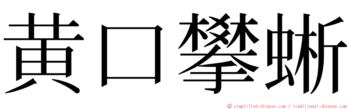 黄口攀蜥 ming font