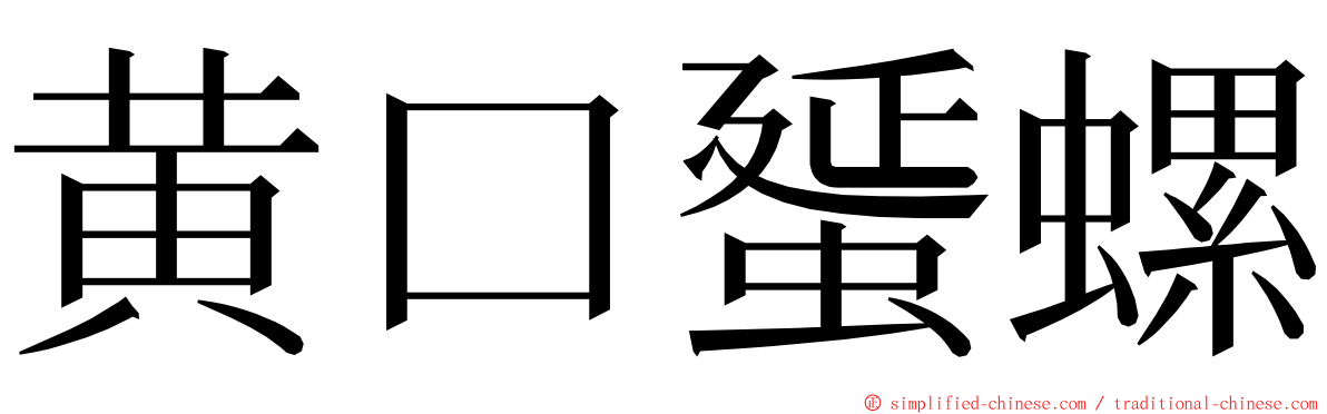 黄口蜑螺 ming font