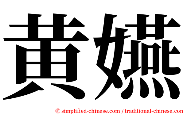 黄嬿 serif font
