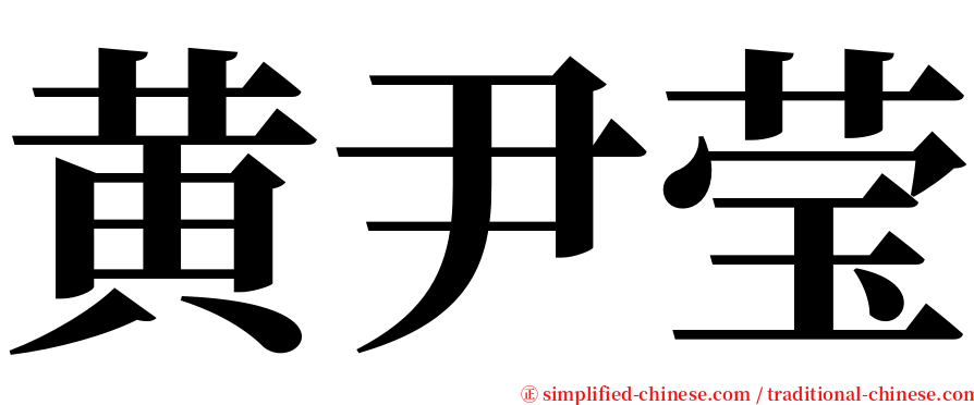 黄尹莹 serif font