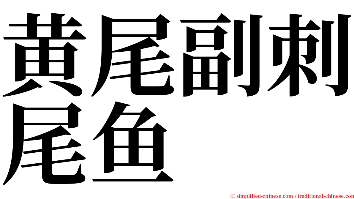 黄尾副刺尾鱼 serif font