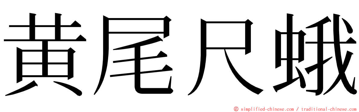 黄尾尺蛾 ming font