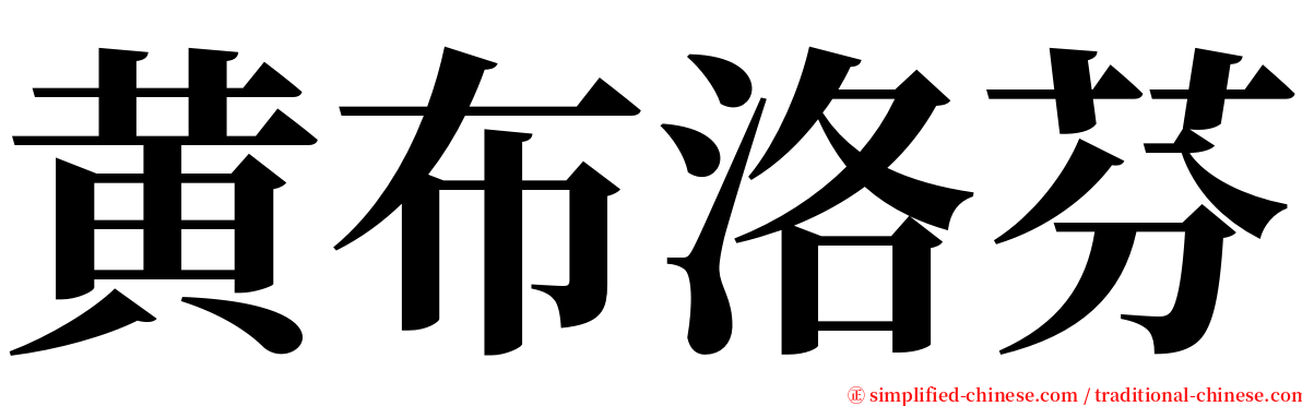 黄布洛芬 serif font