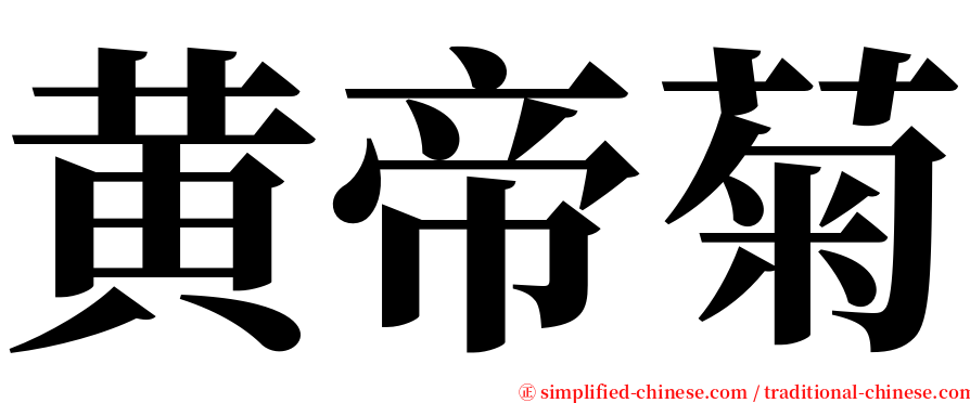 黄帝菊 serif font