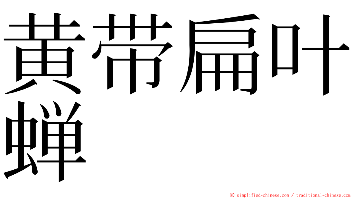 黄带扁叶蝉 ming font