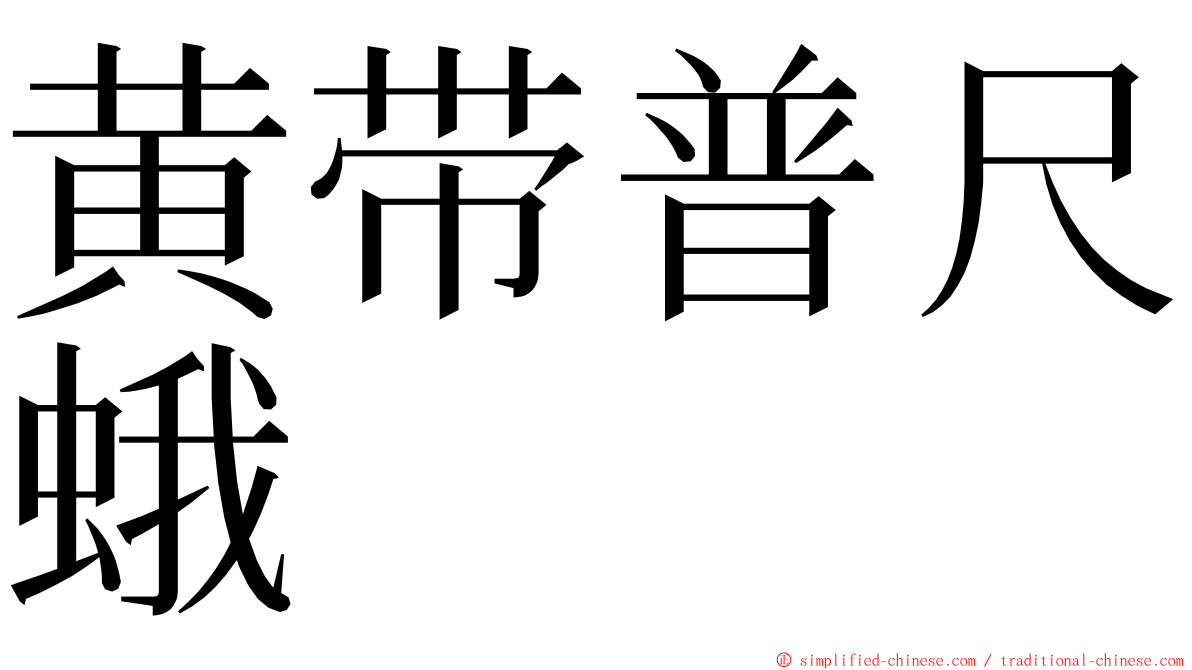 黄带普尺蛾 ming font